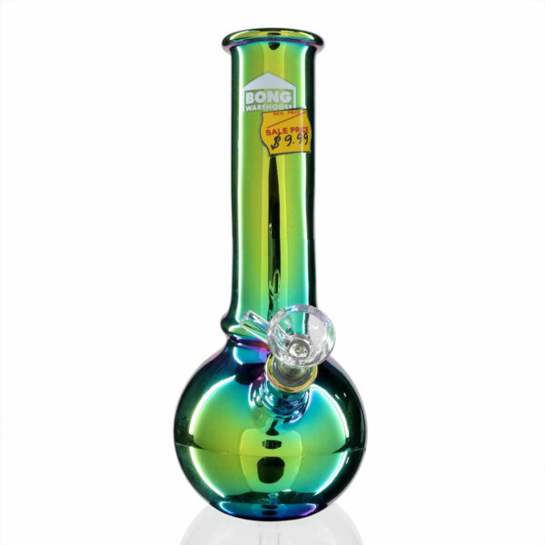 Shop $9.99 Bubble 18cm Glass Bong - Chrome in australian