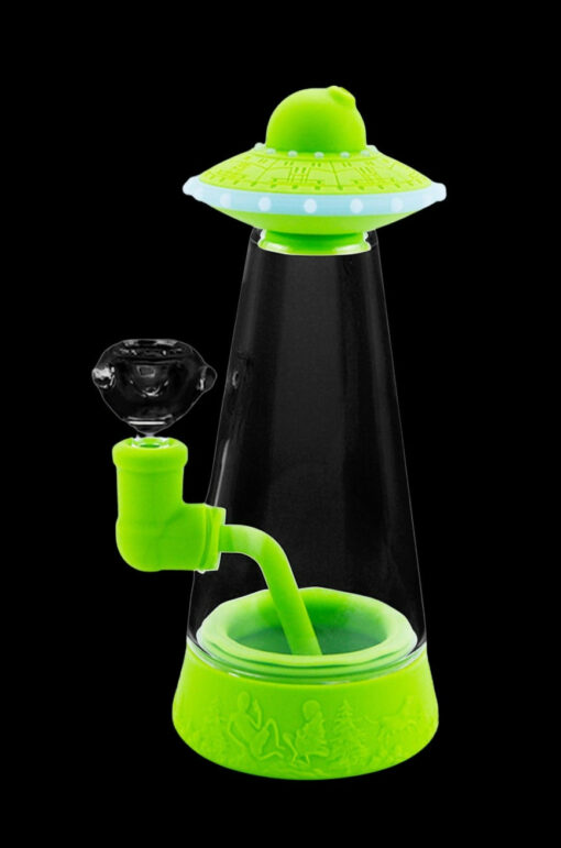 Shop Cloud 8 Flying Saucer Silicone & Glass Water Pipe in australian