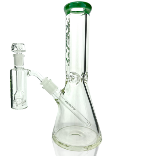 Shop 12" AFM Glass Candy Cane 9mm Glass Beaker Bong Set in australian