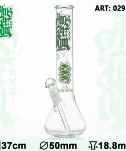 Shop Amsterdam | 15" Green Glass Water Pipe w/ Coil Perc in australian