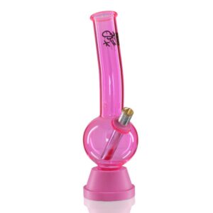 Shop Tall Bubble 27cm Glass Bong - Pink Smoke Weed Graffiti in australian