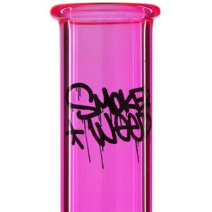 Shop Tall Bubble 27cm Glass Bong - Pink Smoke Weed Graffiti in australian