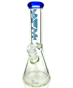 Shop 12" AFM Glass Heavy Boi Colored Lip Glass 9mm Beaker Bong in australian