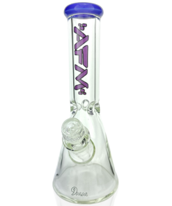 Shop 12" AFM Glass Heavy Boi Colored Lip Glass 9mm Beaker Bong in australian