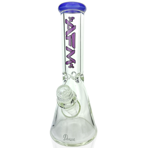 Shop 12" AFM Glass Heavy Boi Colored Lip Glass 9mm Beaker Bong in australian