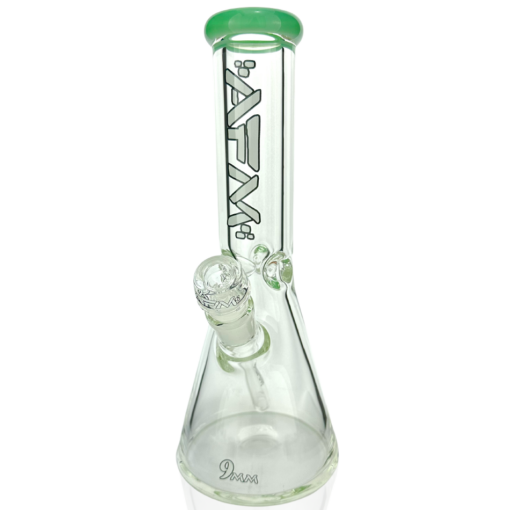 Shop 12" AFM Glass Heavy Boi Colored Lip Glass 9mm Beaker Bong in australian