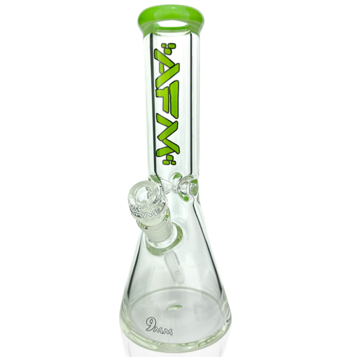 Shop 12" AFM Glass Heavy Boi Colored Lip Glass 9mm Beaker Bong in australian