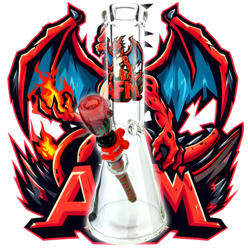 Shop 12" Collectable Anime Dragon 9mm Beaker Bong Bundle in australian