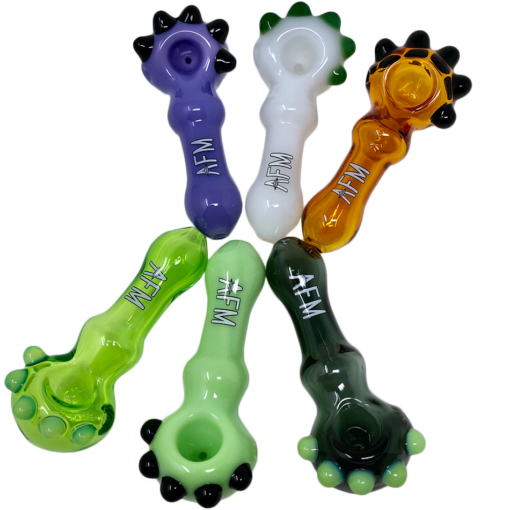 Shop 4" AFM Spikey Color Glass Hand Pipe in australian