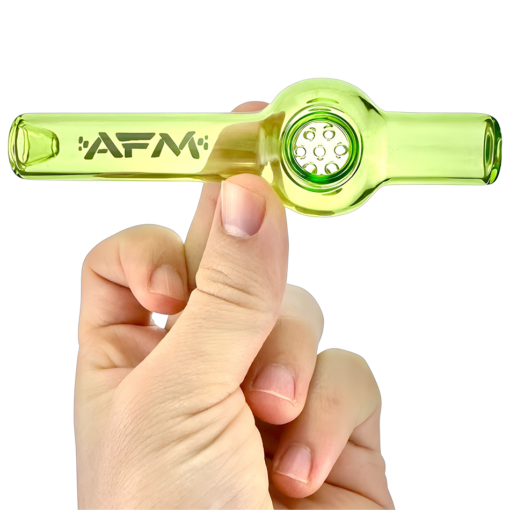 Shop 4.5" AFM Poppy Glass Screen Hand Pipe in australian