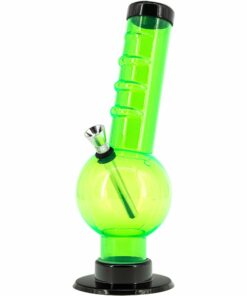 Shop JM Enterprises 9-12" Acrylic Angled Neck Straight Tube Bubble Bong - Multiple Colors in australian