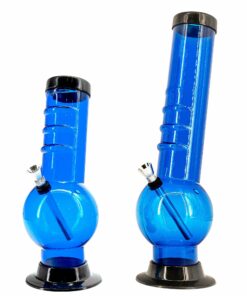 Shop JM Enterprises 9-12" Acrylic Bent Neck Bubble Base Bong - Multiple Colors in australian