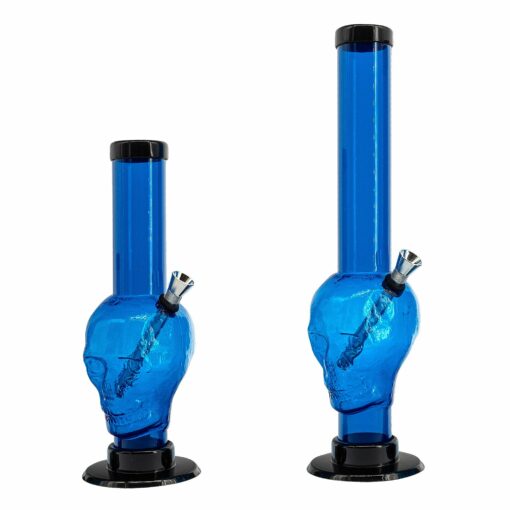 Shop JM Enterprises 9-12" Acrylic Skull Bong - Multiple Colors in australian