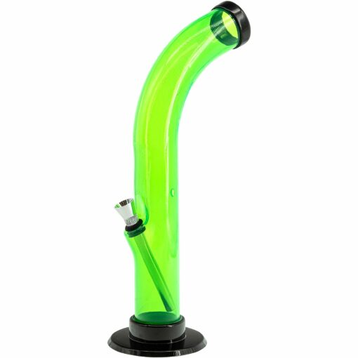 Shop JM Enterprises 10'' Acrylic Curved Tube Bong - Multiple Colors in australian