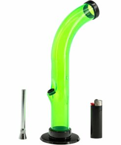 Shop JM Enterprises 10'' Acrylic Curved Tube Bong - Multiple Colors in australian