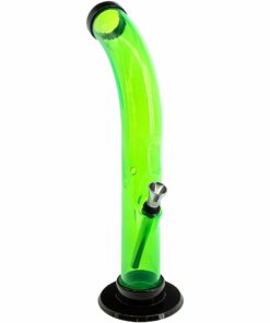 Shop JM Enterprises 10'' Acrylic Curved Tube Bong - Multiple Colors in australian