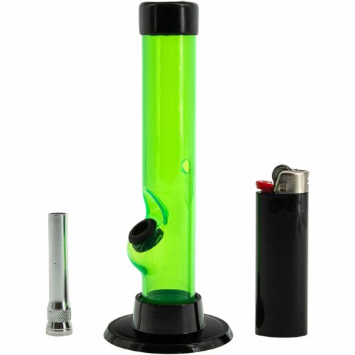 Shop JM Enterprises 6" Acrylic Straight Tube Bong - Multiple Colors in australian