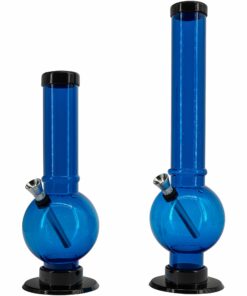 Shop JM Enterprises 9-12" Acrylic Straight Tube Bubble Bottom Bong - Multiple Colors in australian