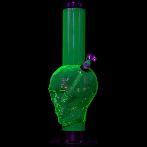 Shop JM Enterprises 9-12" Acrylic Skull Bong - Multiple Colors in australian