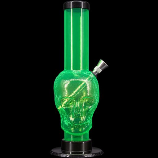 Shop JM Enterprises 9-12" Acrylic Skull Bong - Multiple Colors in australian