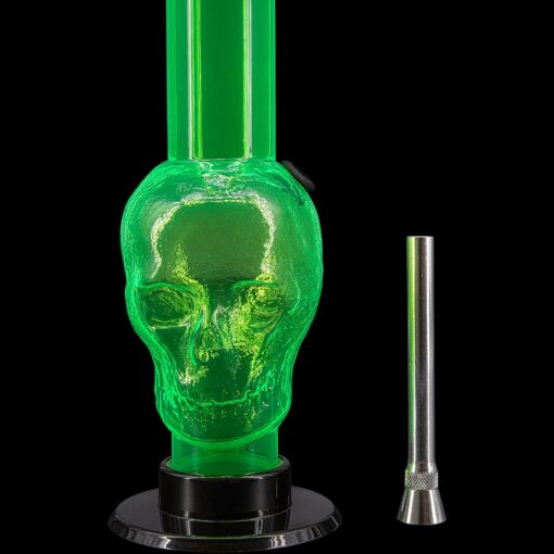 Shop JM Enterprises 9-12" Acrylic Skull Bong - Multiple Colors in australian