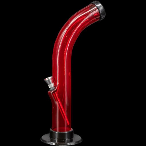 Shop JM Enterprises 10'' Acrylic Curved Tube Bong - Multiple Colors in australian