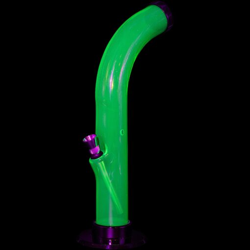 Shop JM Enterprises 10'' Acrylic Curved Tube Bong - Multiple Colors in australian