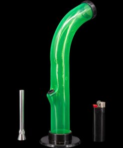 Shop JM Enterprises 10'' Acrylic Curved Tube Bong - Multiple Colors in australian