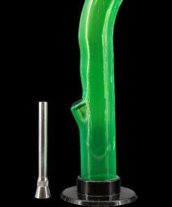 Shop JM Enterprises 10'' Acrylic Curved Tube Bong - Multiple Colors in australian