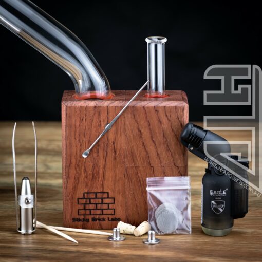 Shop OG Brick Flame Powered Extraction Device (Bubinga) By Sticky Brick Labs in australian