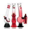 Shop Double Chamber, Gripper and Bent Neck Bubble Glass Bong Bundle - Cherry Bomb in australian
