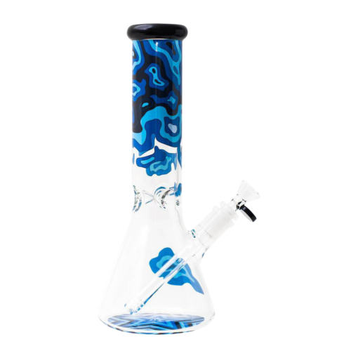 Shop Famous Brandz "Fabric" Designed Glass Beaker Bong in australian