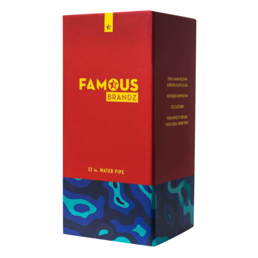 Shop Famous Brandz "Fabric" Designed Glass Beaker Bong in australian