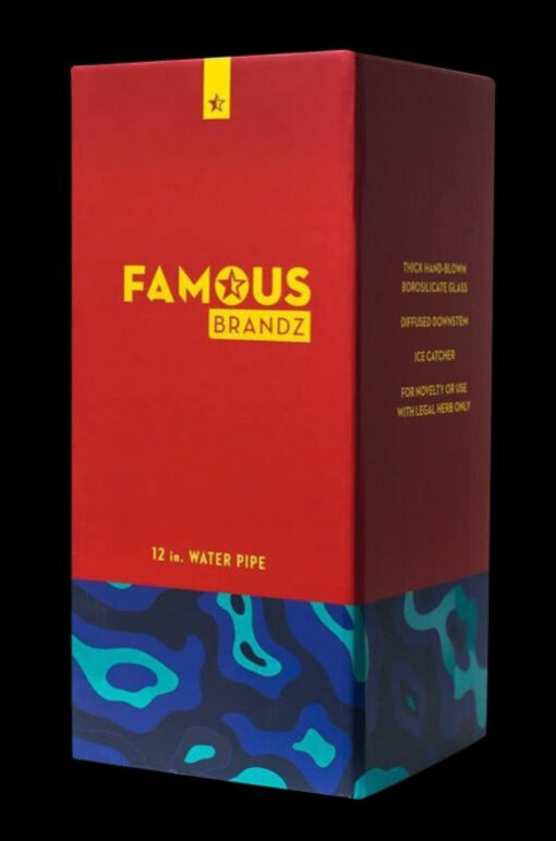 Shop Famous Brandz "Fabric" Designed Glass Beaker Bong in australian