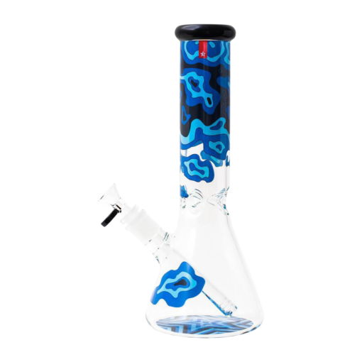 Shop Famous Brandz "Fabric" Designed Glass Beaker Bong in australian