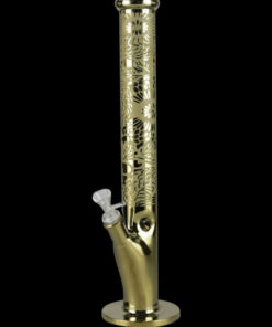 Shop Gold Floral Straight Tube Water Pipe in australian