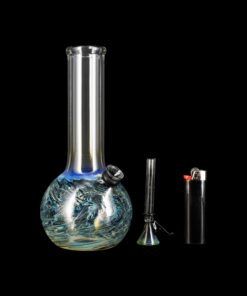Shop LA Pipes Raked Tiger Stripe Accented Beaker Bong in australian