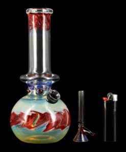 Shop LA Pipes Raked Burnt Orange Fumed Beaker Bong in australian