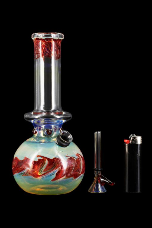 Shop LA Pipes Raked Burnt Orange Fumed Beaker Bong in australian