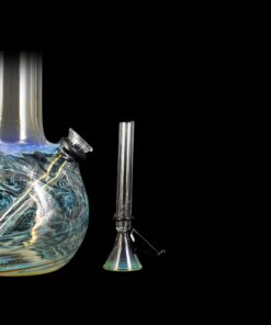 Shop LA Pipes Raked Tiger Stripe Accented Beaker Bong in australian