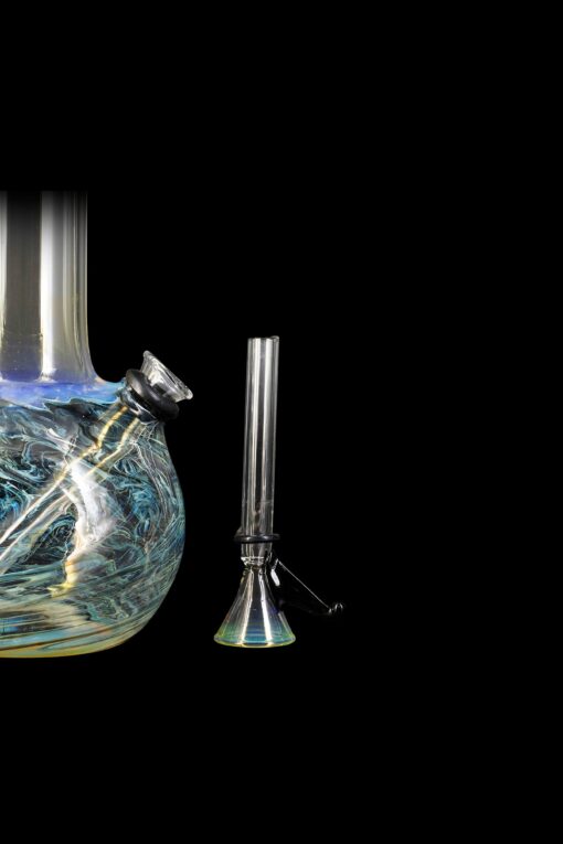 Shop LA Pipes Raked Tiger Stripe Accented Beaker Bong in australian