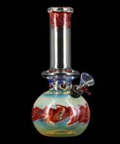 Shop LA Pipes Raked Burnt Orange Fumed Beaker Bong in australian