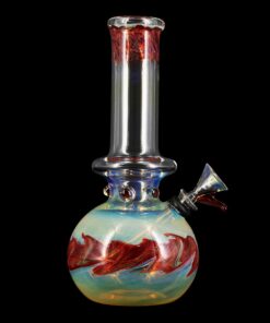 Shop LA Pipes Raked Burnt Orange Fumed Beaker Bong in australian