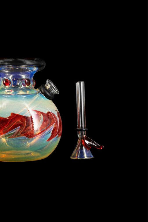 Shop LA Pipes Raked Burnt Orange Fumed Beaker Bong in australian