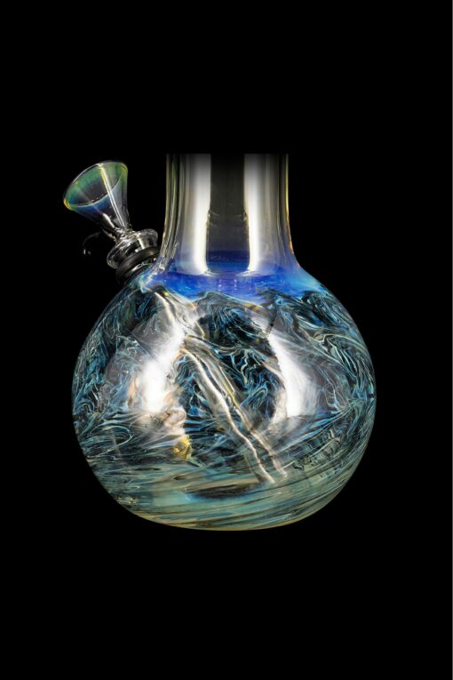 Shop LA Pipes Raked Tiger Stripe Accented Beaker Bong in australian