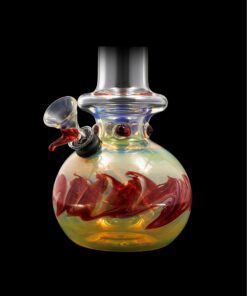 Shop LA Pipes Raked Burnt Orange Fumed Beaker Bong in australian