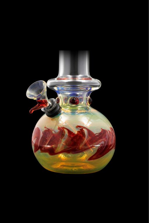 Shop LA Pipes Raked Burnt Orange Fumed Beaker Bong in australian