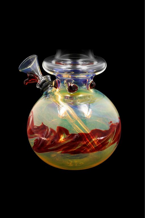 Shop LA Pipes Raked Burnt Orange Fumed Beaker Bong in australian