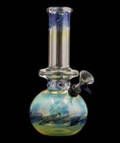 Shop LA Pipes Raked Burnt Orange Fumed Beaker Bong in australian