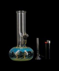 Shop LA Pipes Raked Bubble Beaker Bong with Fumed Base in australian